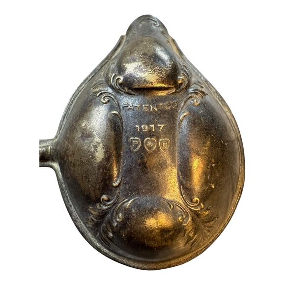 Antique Paye & Baker 1917 Patented‎ Silver Plated Tea Strainer Spoon Wood Handle - Picture 6 of 10